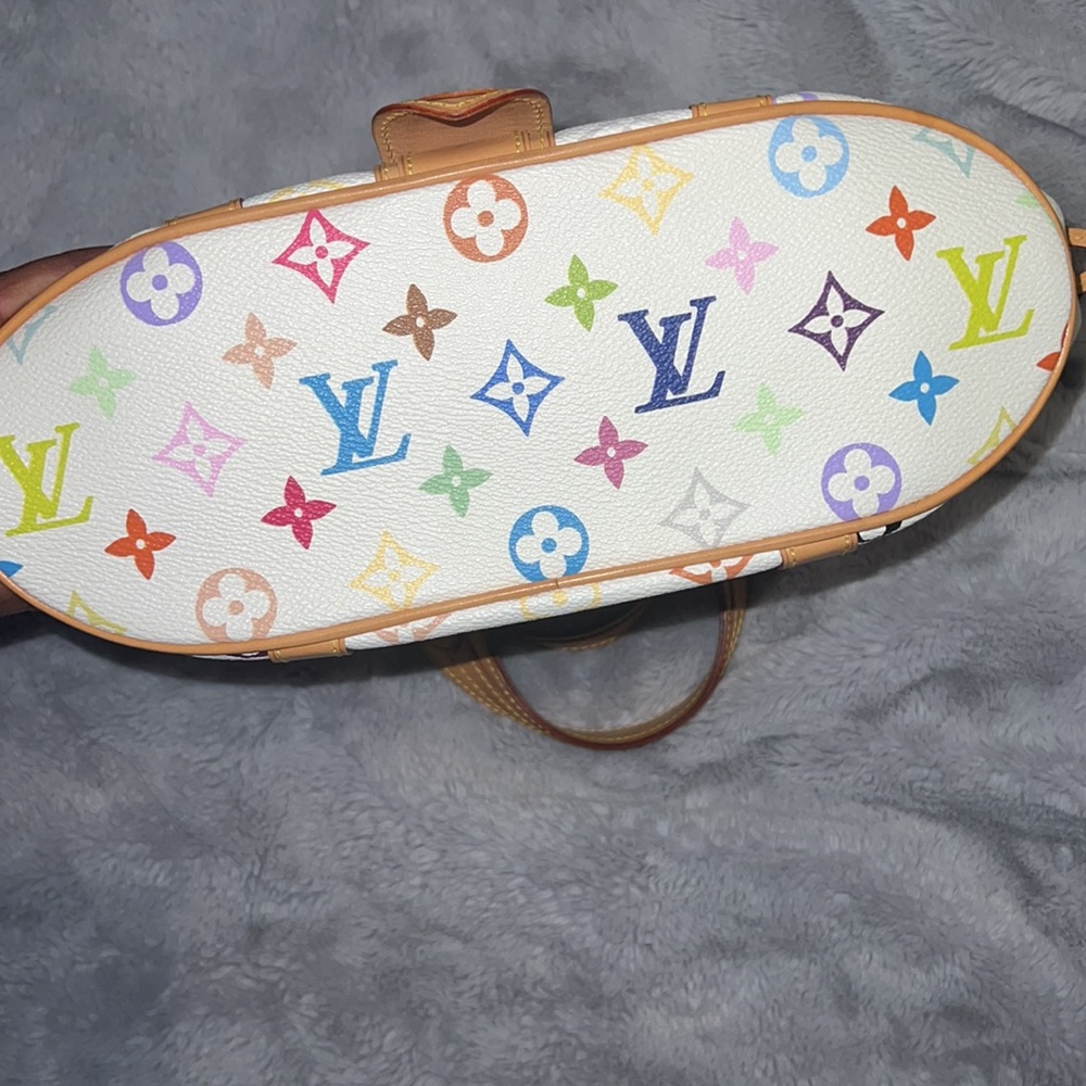 SOLD - Louis Vuitton white multicolor collectors series with gold trim - Picture 6 of 11